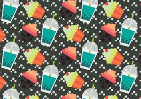 Free Bubble Tea Vector Pattern 2