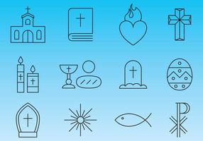 Religion Line Icon Vectors