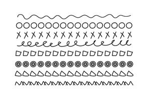 Cute Hand Drawn Border Set vector