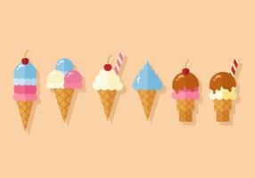 Vector Ice Cream Cones