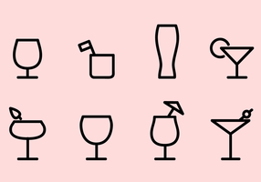 Types of cocktail glasses 8273608 Vector Art at Vecteezy