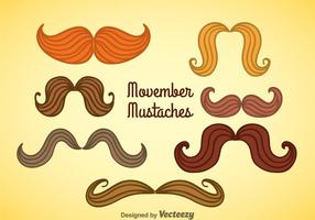 November Mustaches Collection Vector