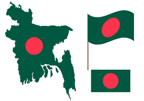 Vector libre del mapa de Bangladesh