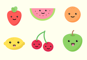 Vector libre de la fruta sonriente