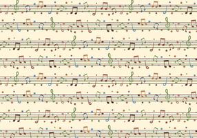 Seamless Free Vector Background With Musical Notes