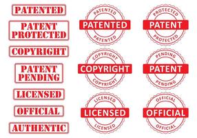 Patent Stamps vector