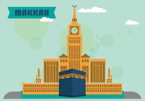 Makkah Diseño Vector Plano