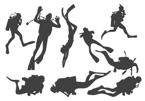 Diver Silhouette Vector