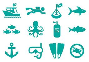 Dive Flat Icon Vector
