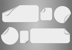 Free White Stickers Vector