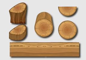 Vectores de troncos de madera
