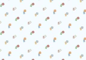 Sunbathing Icons Pattern vector