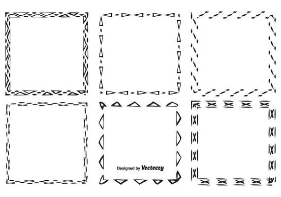 Hand Drawn Style Frame Set 