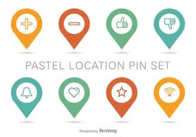 Mapa de ubicación Pin Vector Set