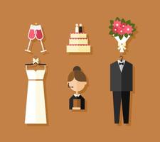 Vector Wedding Icons