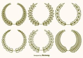 Vector Olive Wreaths Set