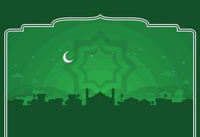 Green Ramadan Background vector