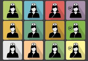 Nurse Icon Vector Set