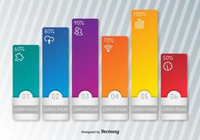 Vector Colorful Editable Indicators Of Percentage