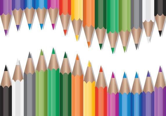 Set of Colored Pencils Vector