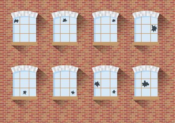 Broken Window Vector