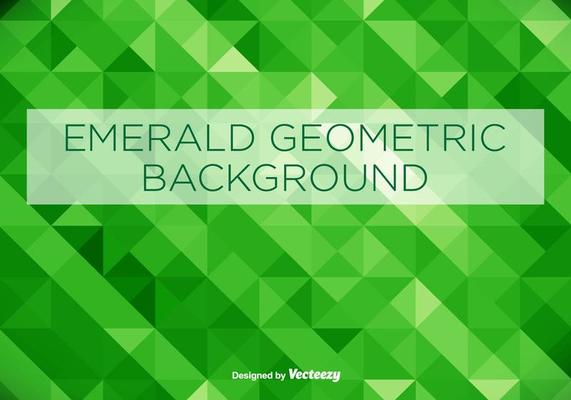 Emerald Green Geometrical Vector Background