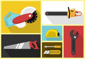 Set Of Vector Icons Of Working Tools