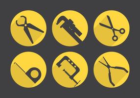 Set Of Vector Icons Of Working Tools