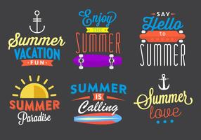 Typographic Summer Vector Elements