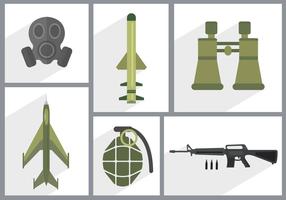 Iconos del vector del ejército