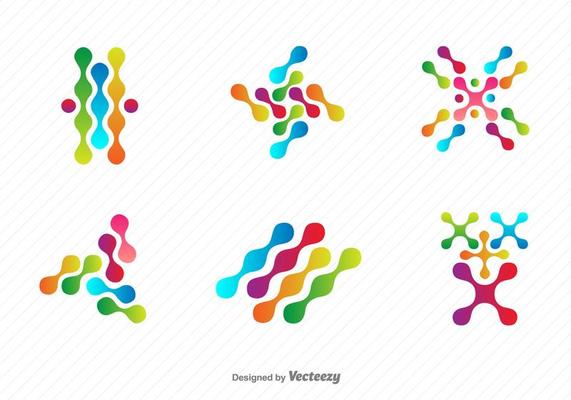 Nanotechnology Vector Symbols Set