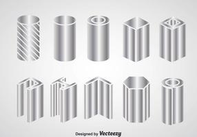 Steel Beam Construction Icons vector