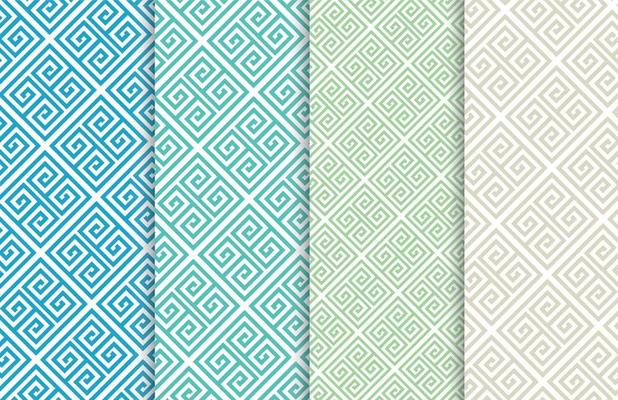 Free Greek Key Vector Patterns