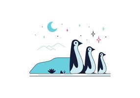 Vector libre de los pingüinos