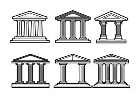 Vector de pilares romanos