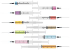 Colorful Syringes vector