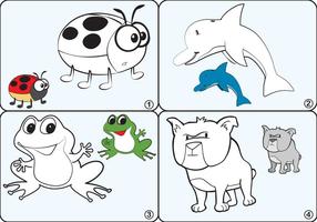 Coloring Page Animal Vectors