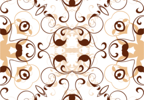 Beige Abstract Foral Pattern vector