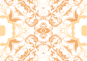 Mandarina floral patrón transparente vector