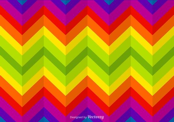Zigzag Rainbow Vector Background