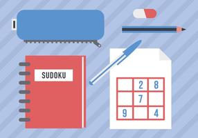 Iconos de juego de Sudoku vector