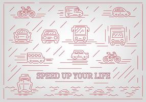 Free Abstract Vehicle Vector Icons