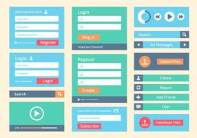 Flat Web User Interface Vector Background