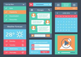 Flat Web User Interface Vector Background