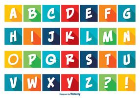 Colorful Comic Style Alphabet Set vector