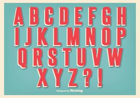 Retro Style Alphabet Set vector