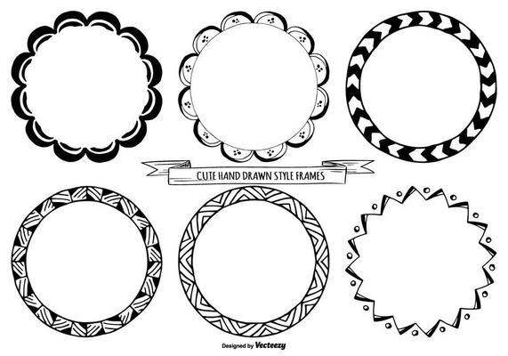 Cute Hand Drawn Style Frames