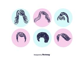 Hand Drawn Coiffure Vector