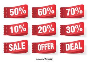 Discount Vector Labels Set