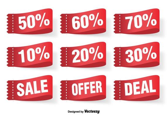 Discount Vector Labels Set
